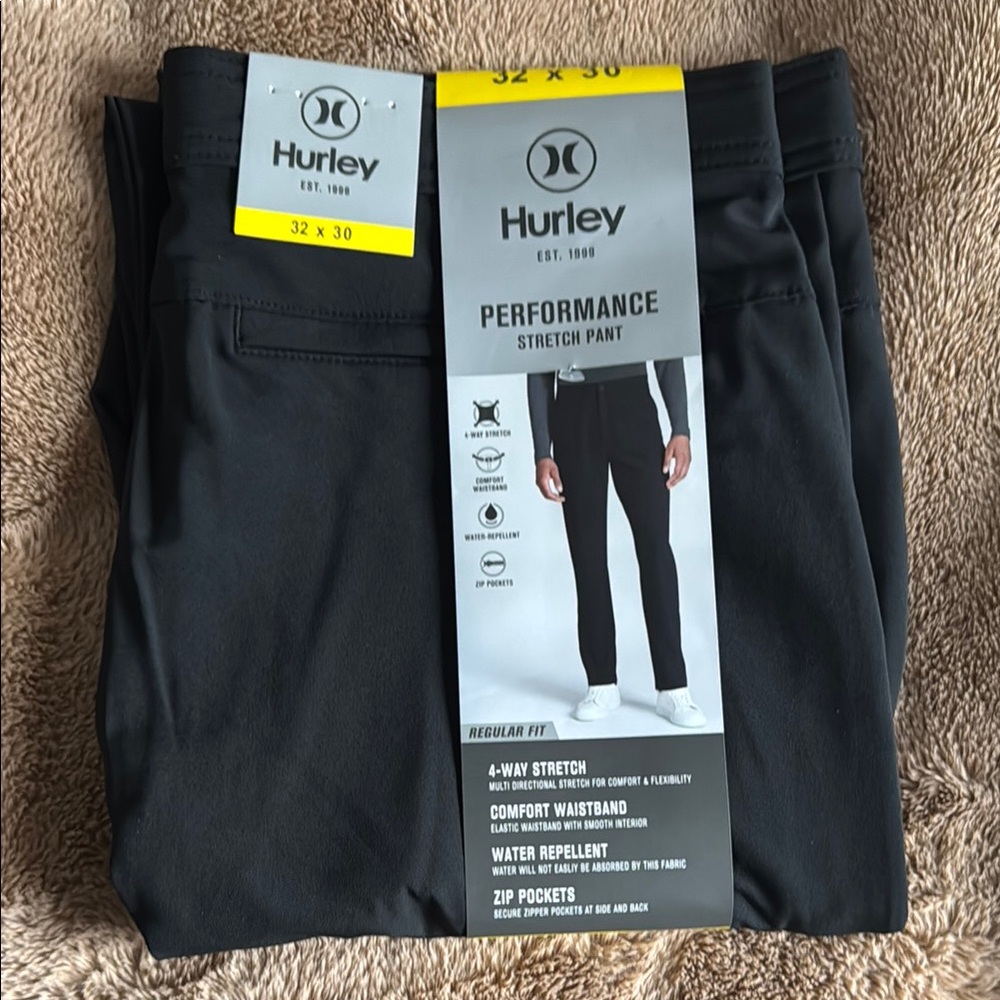 Hurley Black Performance Stretch Pants